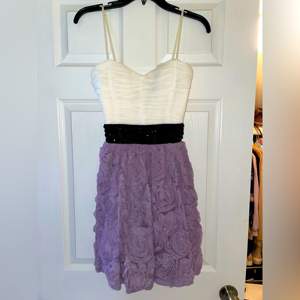 Trixxi Flowered Mesh Dress